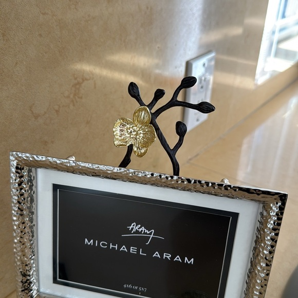 Michael Aram Silver and Gold Picture Frame with Ornate Accents - Picture 3 of 4